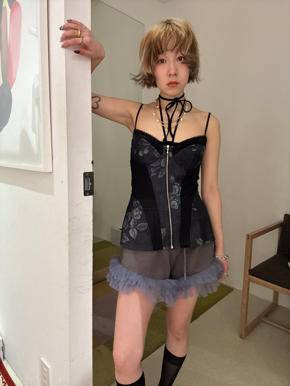 トップス FETICO ROSE JACQUARD BUSTIER 25SS】FETICO フェティコ / ROSE JACQUARD BUSTIER / ビスチェ