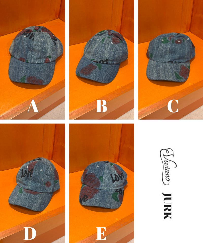 帽子 VIVIANO VIVIANO×JURK / rose print denim cap | JURK shop