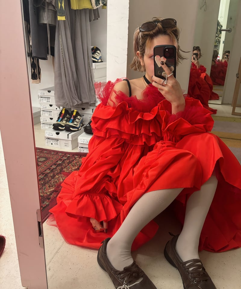 VIVIANO × JURK / Layered Mini Dress(red) | JURK
