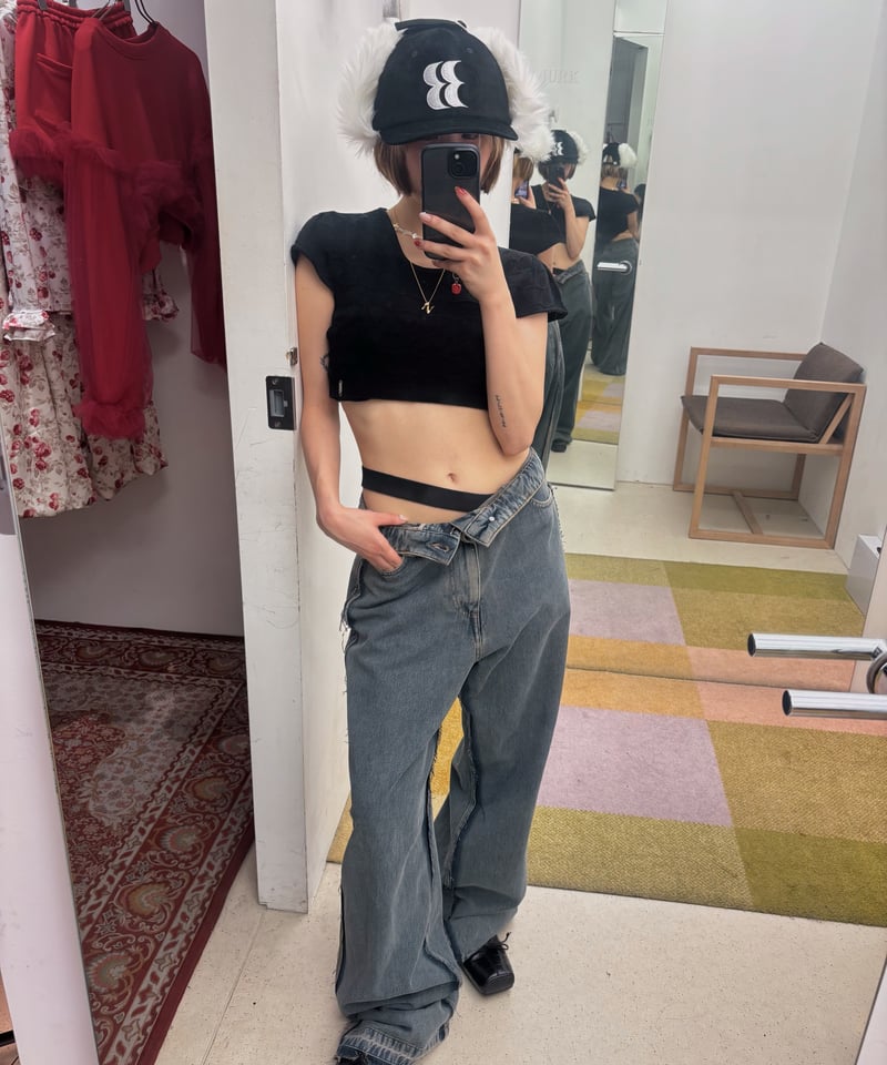 ミルクmaison margiela 25ss wide jeans MM6 Maison Margiela / Cotton wide-leg jeans | J