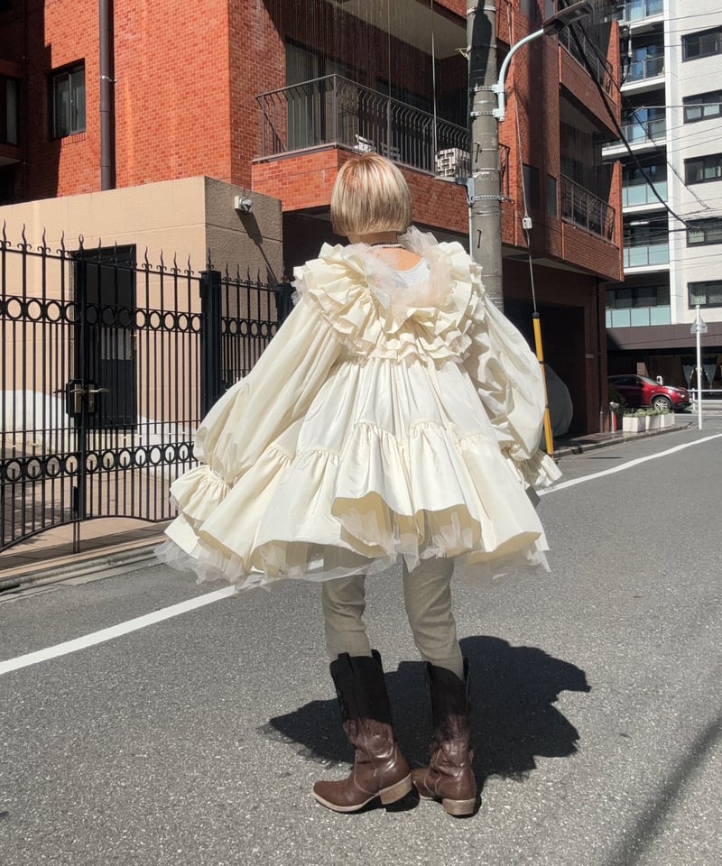 VIVIANO × JURK / Layered Mini Dress(white) | JU