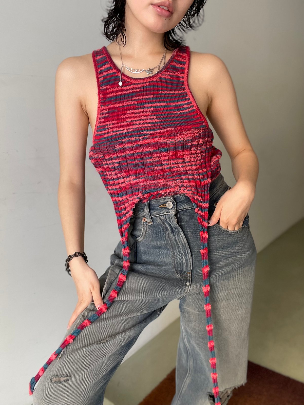 Andersson bell タンクトップ Andersson Bell / layered knit tank top | JURK s