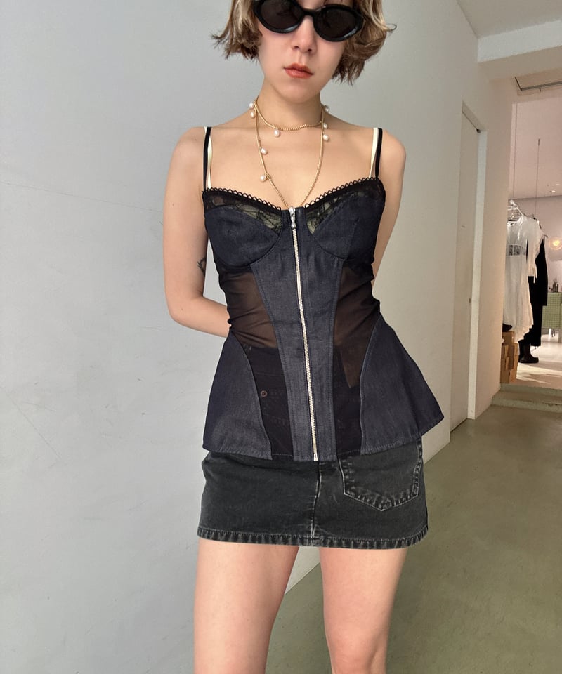 FETICO / organic cotton denim bustier | JURK sh