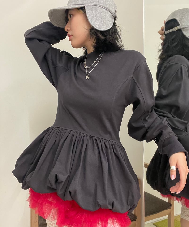 littlesuzie トップス Little $uzie / Ballon Hem Swiching Tops | JURK