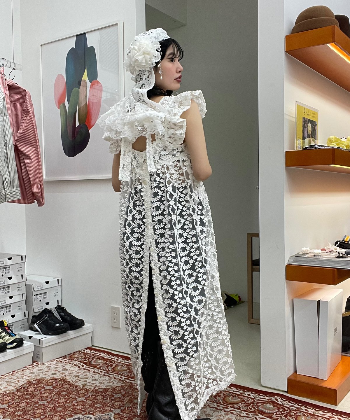 naokitomizuka / Lace MIX hat | JURK shop tokyo