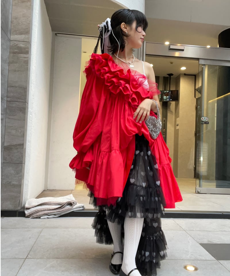 ワンピース VIVIANO Layered Mini Dress VIVIANO × JURK / Layered Mini Dress(red) | JURK