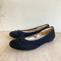 バレエシューズ　ブラックドット
