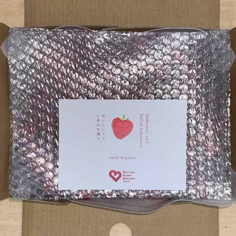 小粒訳あり!!(約1kg)　とくしまオーガニックいちご・さちのか １箱