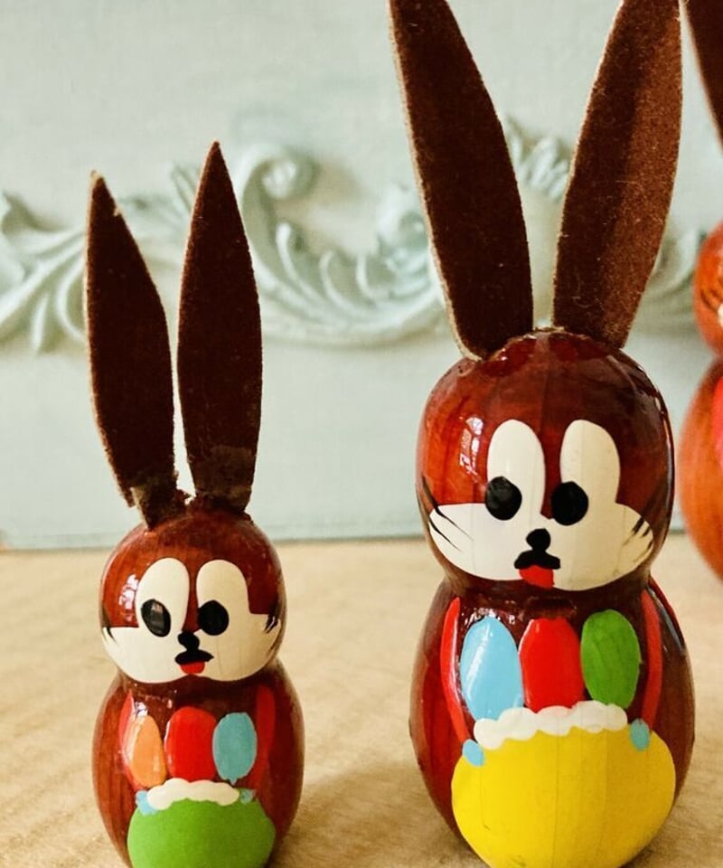 ESCO エスコ　ドイツ　木製　イースター　ヴィンテージ　工芸品　うさぎ ESCO エスコ ドイツ 木製 イースター ヴィンテージ 工芸品 うさぎ