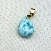 ラリマー　ドミニカ共和国産　天然物　希少　高品質美品　極上穴あきルース　高発色　ハイグレード　№6