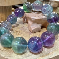 中国河南省産 バイカラーフローライト ブレスレット