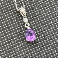 アメジスト　ブラジル産　天然物　極上　宝石質　美品　シルバー925チェーン付き　お買い得品