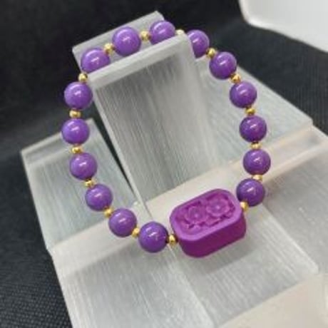 レピドライト　デザインブレス    8.0mm　周囲　15.0ｃｍ