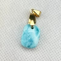 ラリマー　ドミニカ共和国産　天然物　希少　高品質美品　極上穴あきルース　高発色　ハイグレード　№8