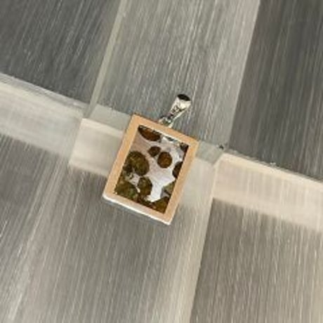 パラサイト　セリコ隕石　シルバー925　スクエア型　12×16mm　シルバー925
