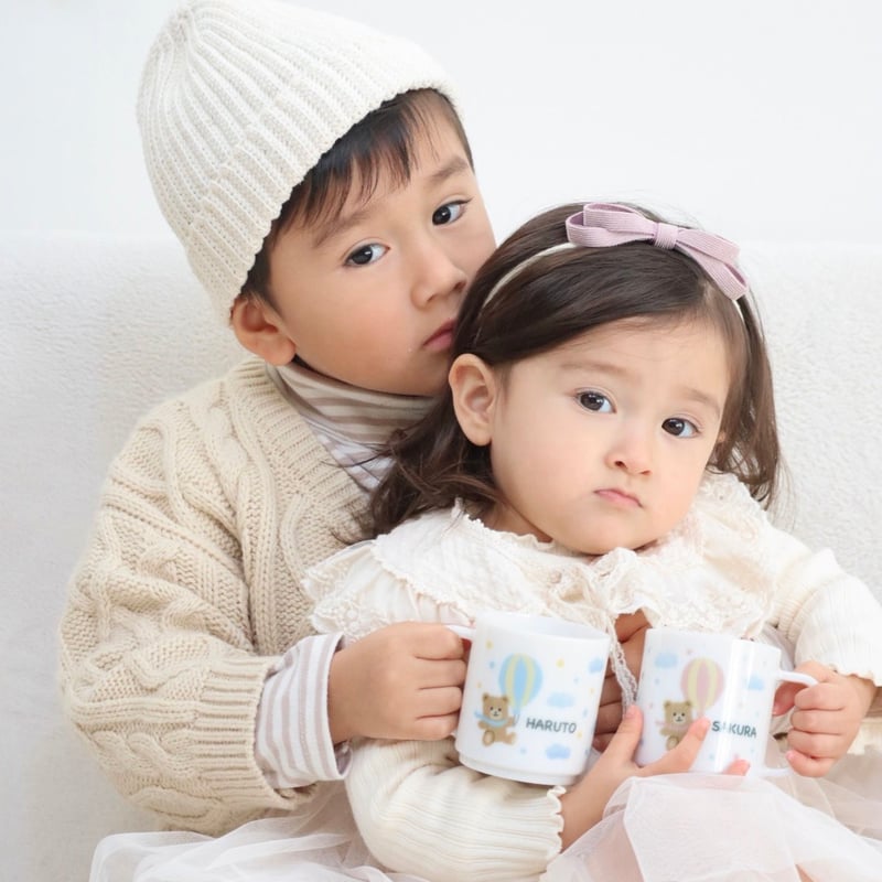 名入れプラスチック製マグカップ】くま 日本製 made in Japan | Rose Bébé