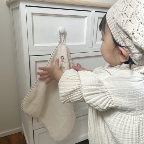 【お名前刺繍入り】ループ付き今治タオル