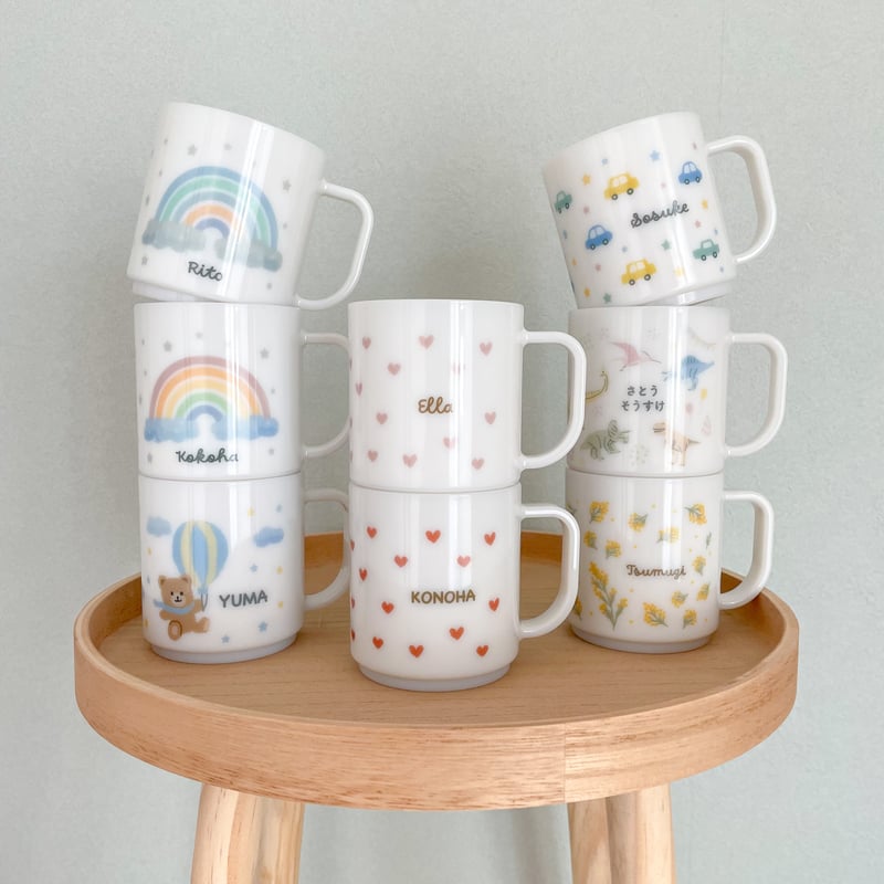 名入れプラスチック製マグカップ】くま 日本製 made in Japan | Rose Bébé
