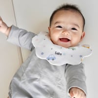生まれたてのか弱い肌を守る オーガニックコットン スタイ 名入れ刺繍可能 パステルカーズ