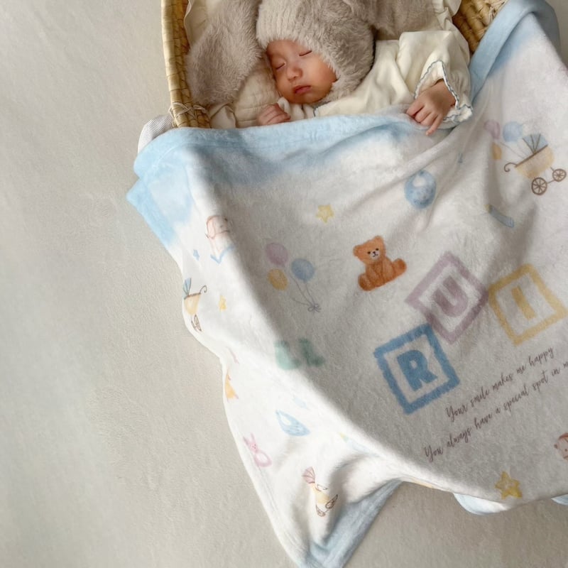 お名前入り】Hello Baby ハローベビー ブルー 赤ちゃん 新生児