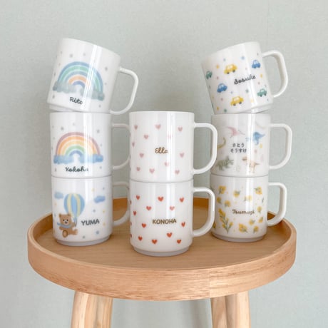 【名入れプラスチック製マグカップ】くるま　日本製　made in Japan