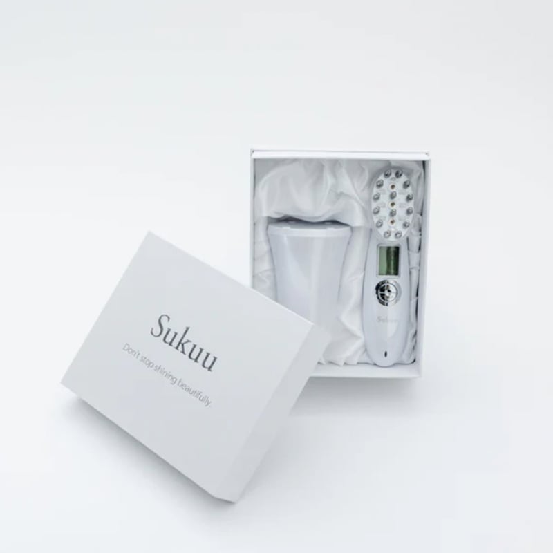 SUKUU 美顔器 ホワイト ブラック たるみ解消！】MAHHA エイジング美顔器（顔・頭皮・ボディ用電気針