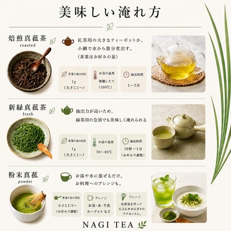 【送料無料】真菰茶3種飲み比べセット
