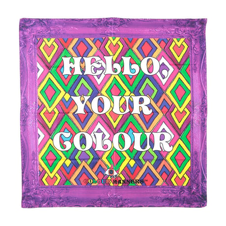 "HELLO, YOUR COLOUR" シルクスカーフ (DIAMOND)