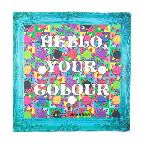 "HELLO, YOUR COLOUR" シルクスカーフ (SUN)