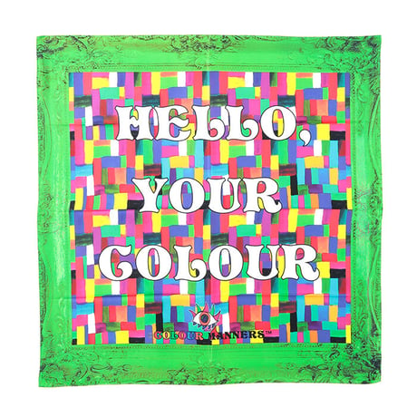 "HELLO, YOUR COLOUR" シルクスカーフ (PAINT)