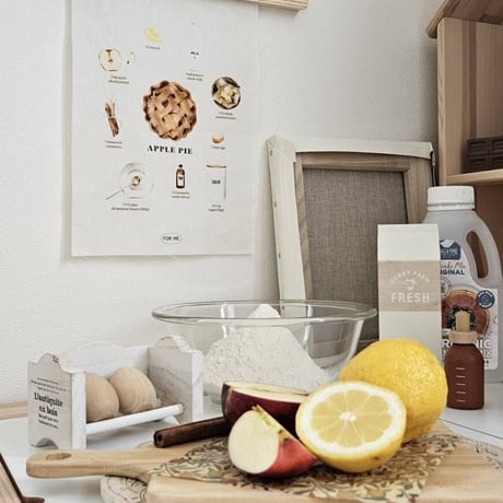 fabric poster  <apple pie>   *For me original