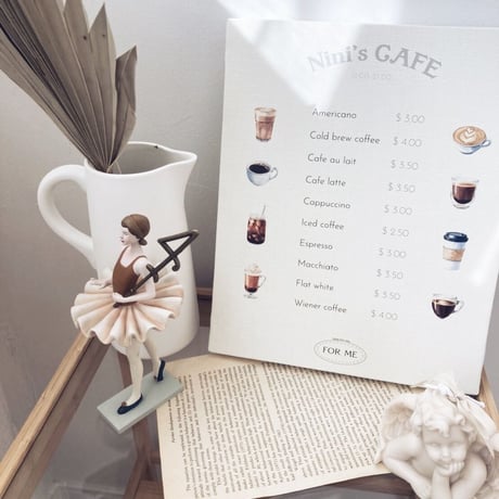 One's cafe board   *For me original