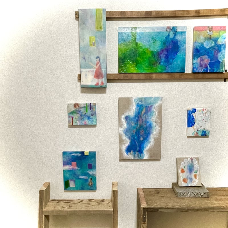 misa絵画3点 光』油絵 絵画 アトリエ風の通☆Etsuki Misu 通販 8559814