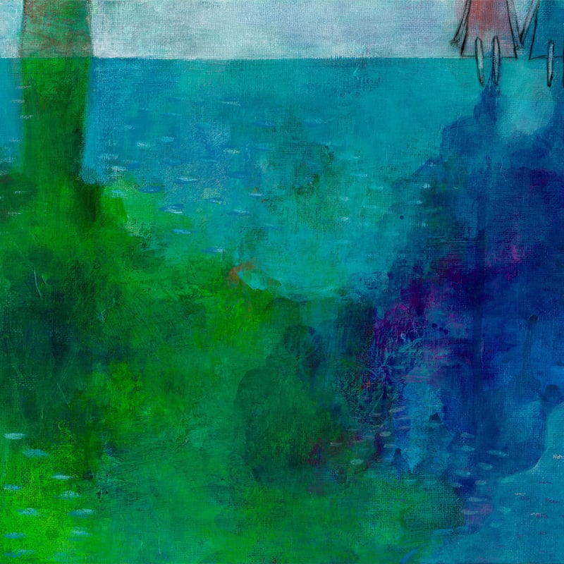 misa絵画3点 みずいろの風景 -サカサマサマノ木-』 山路絵子 YM015 | art