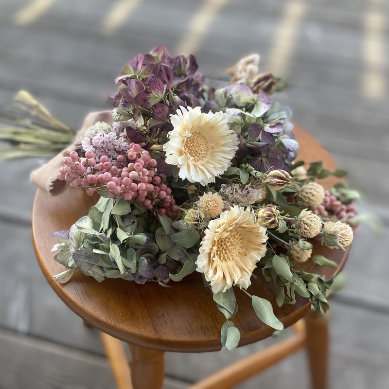 6.アンティーク紫陽花スワッグ 6.アンティーク紫陽花スワッグ