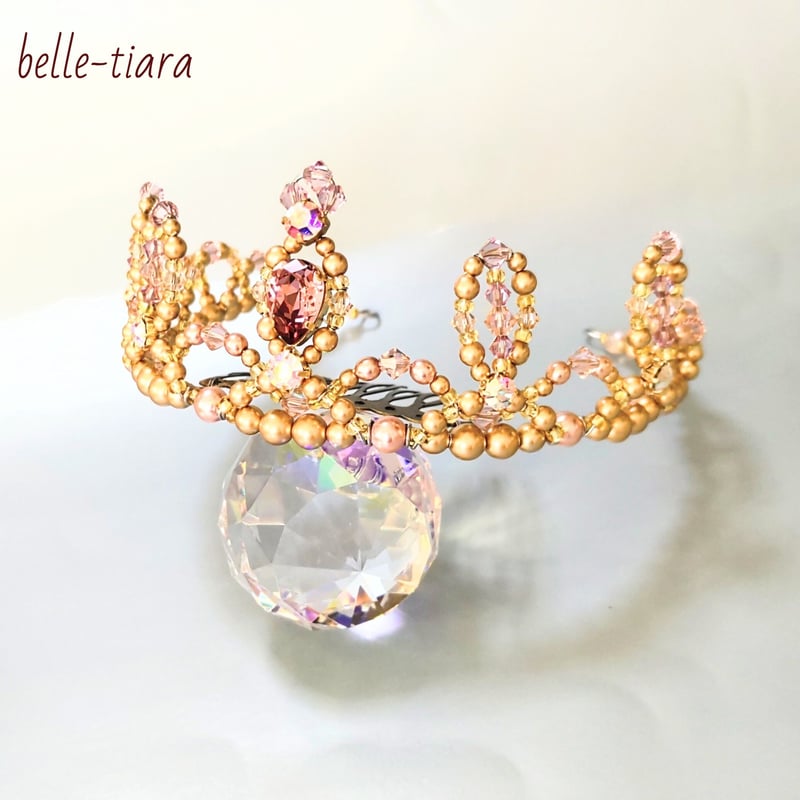 ピンクとゴールドのクラウンティアラ | belletiarass store
