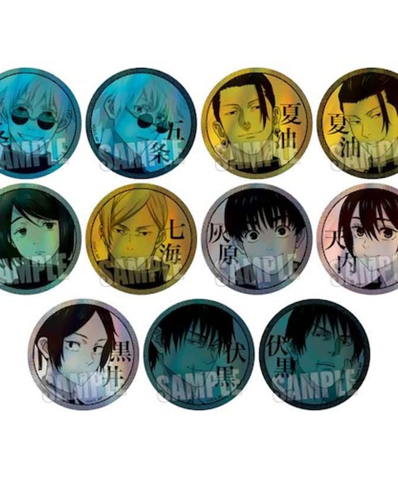 呪術廻戦真人缶バッジホログラムカフェ2点セット