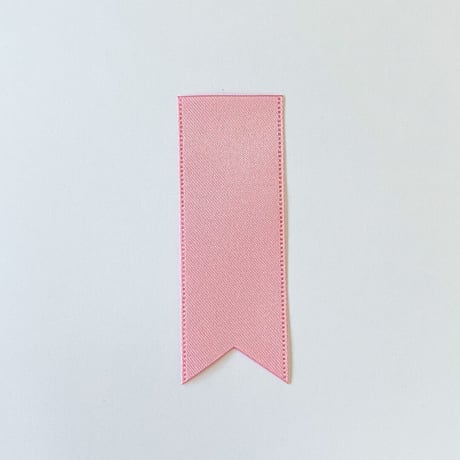 【ロゼット作りにおすすめ！】Vカット両面サテンリボン（10枚セット）ピンク