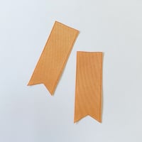 【ロゼット作りにおすすめ！】Vカット両面サテンリボン（10枚セット）オレンジ