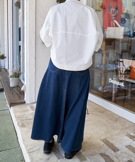 ローゼン　サスペンダー付きデニムスカート　186-255-021