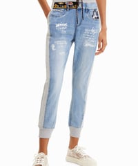デシガル　Desigual　ミッキーマウス　ジョガージーンズ　23SWDD77-5007
