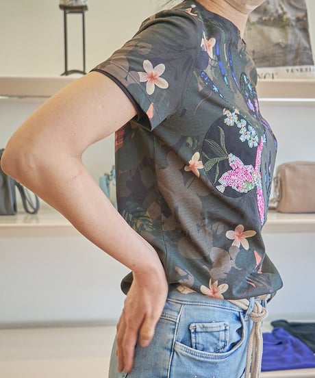 デシガル　ミッキーマウス迷彩Tシャツ　22SWTKAN-4003-L