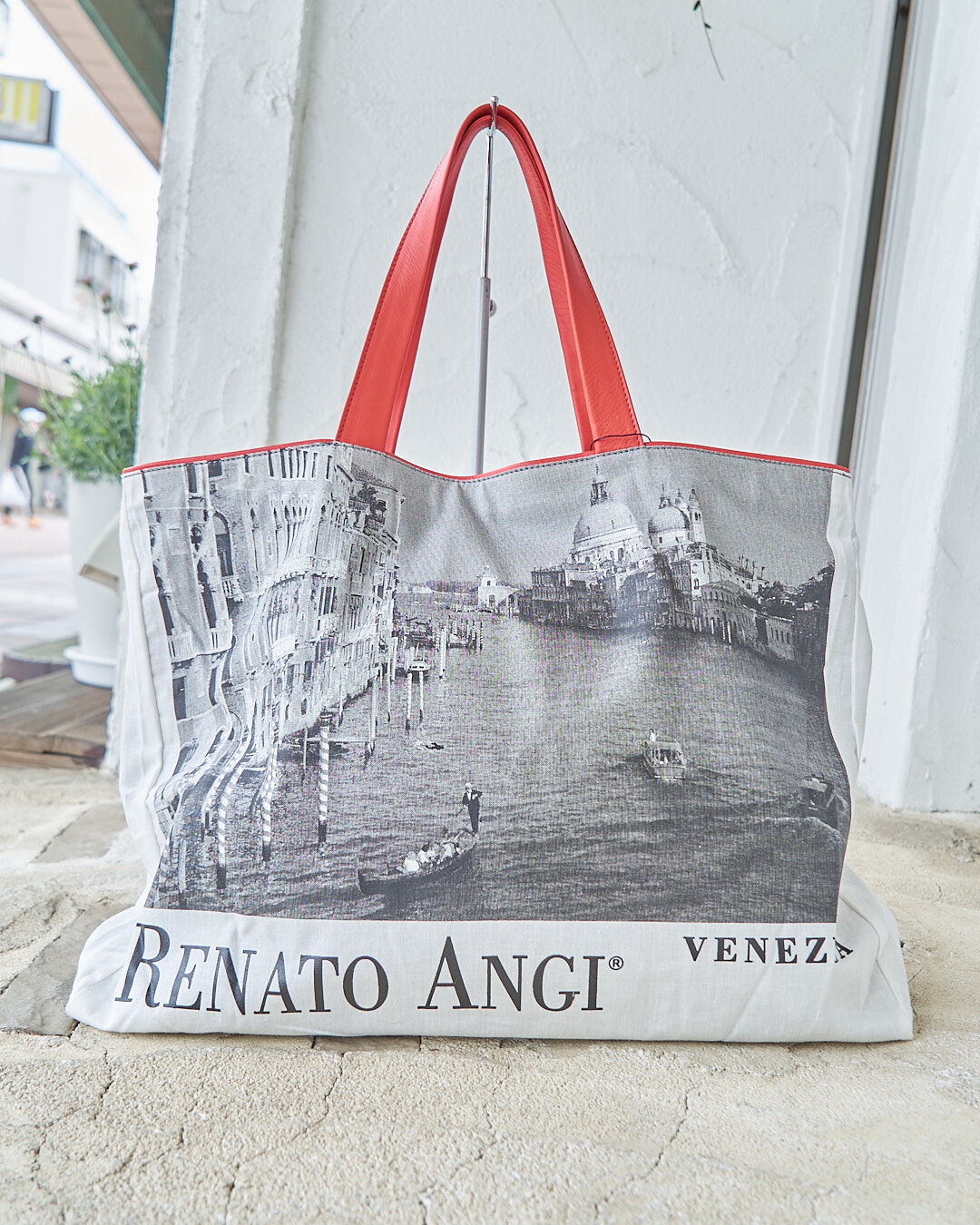 イタリア製 キャンパス地プリント トートバッグ（大) 2109303 | take2
