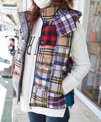 Desigual デシグアル パッチワーク パデッドジレ ベスト　22WWEW22-2000-M