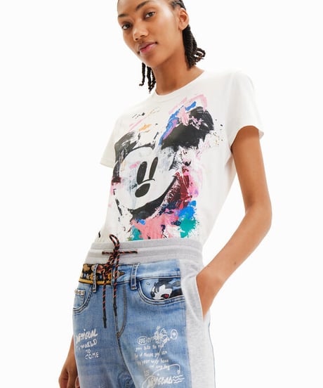 デシガル　Desigual　ミッキーマウス　ジョガージーンズ　23SWDD77-5007