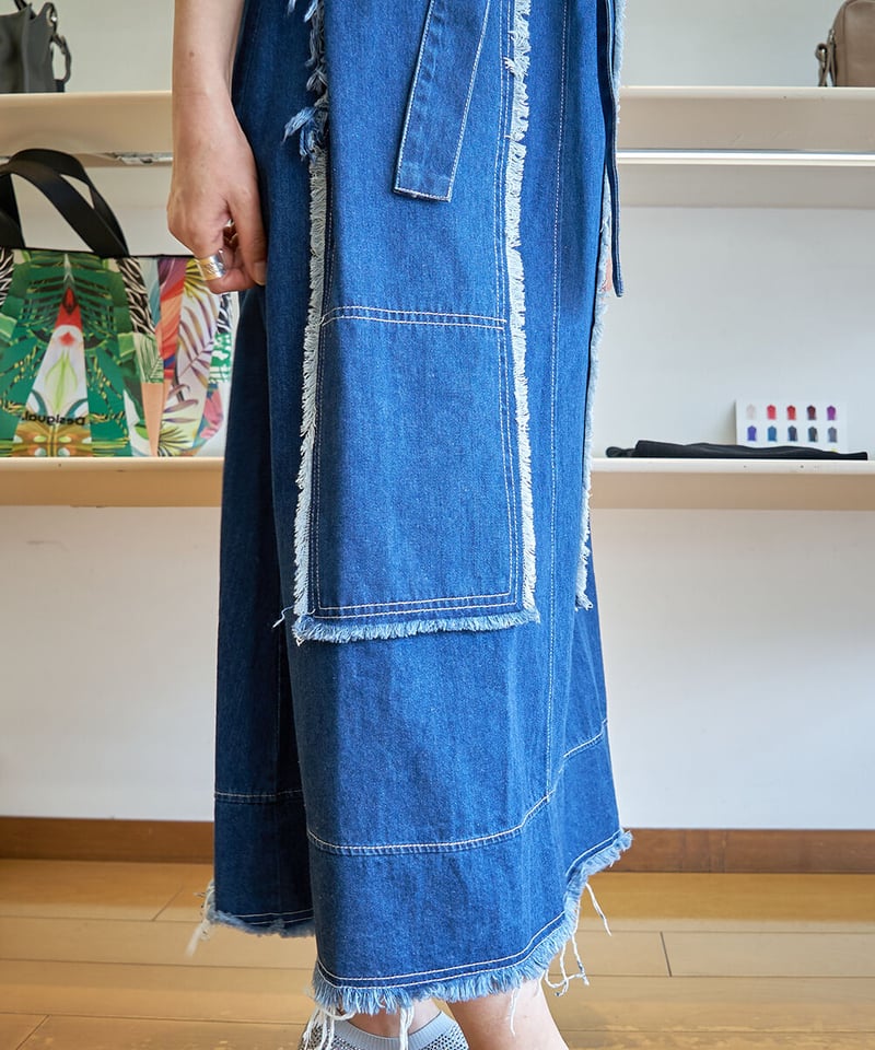 ミカーレミカーレ デニムジャンパースカート M111-122D | take2