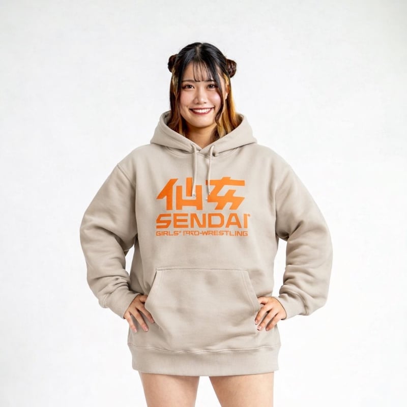 NEW！仙女ロゴパーカー（サンドベージュ×オレンジ） | SHOP-SENJO