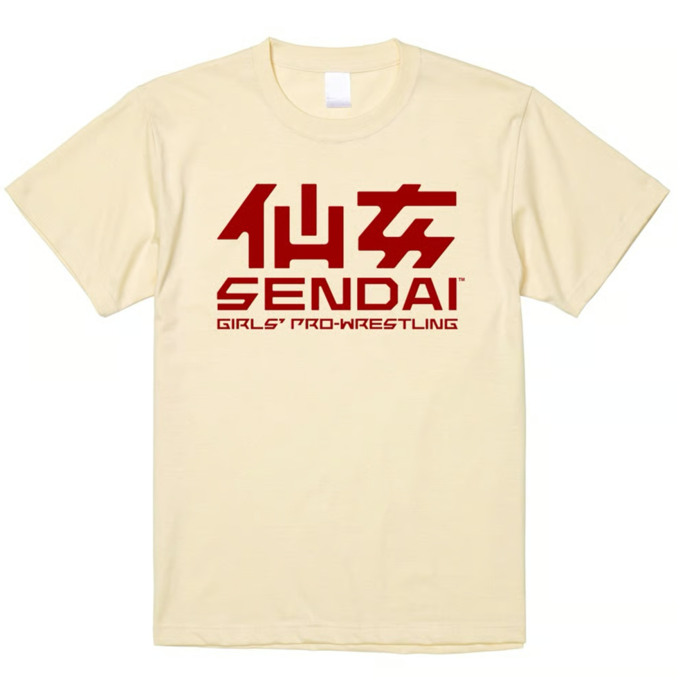 仙女　プロレス　サイン入り　Tシャツ　新品 仙女定番Tシャツ【アイボリー×ボルドー】 | SHOP-SENJO