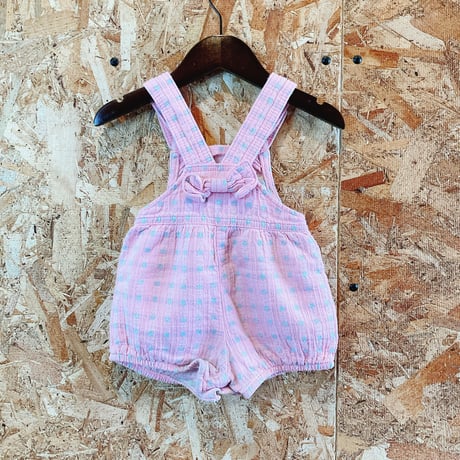“OSHKOSH ピンクSHORTALL” 95cm / so-95-5