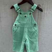 “グリーンストライプオーバーオール”80cm/ss-80-30